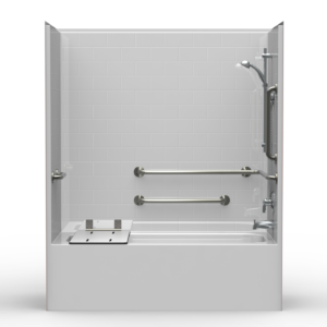 60"x34" Single-Piece AFR Tub-Shower | Subway Tile
