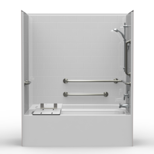 60"x30" Single-Piece AFR Tub-Shower | Subway Tile