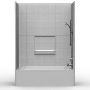 60"x30" Multi-Piece AFR Tub-Shower | Eight Inch Tile