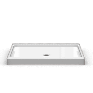 51"x36" Single-Piece Shower Pan - Center Drain - 4" Curb