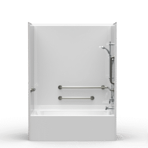 60"x34" Single-Piece Tub-Shower | Smoothwall - Flat Back
