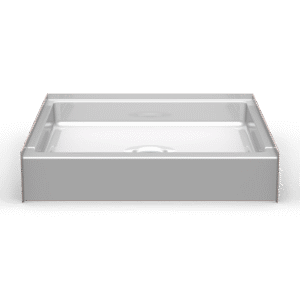 34"x36" Single-Piece Shower Pan | Center Drain - Curbed