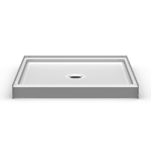 42"x42" Single-Piece Shower Pan | Center Drain - Curbed
