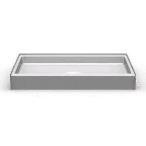 51"x36" Single-Piece Shower Pan - Center Drain - 6" Curb