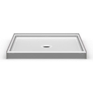 48"x48" Single-Piece Shower Pan | Center Drain - Curbed