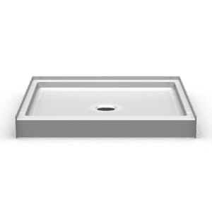 38.5"x37.25" Single-Piece Shower Pan | Center Drain - Curbed