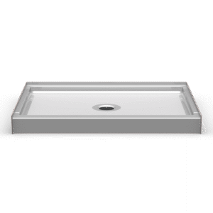 48"x36" Single-Piece Shower Pan | Center Drain - Curbed